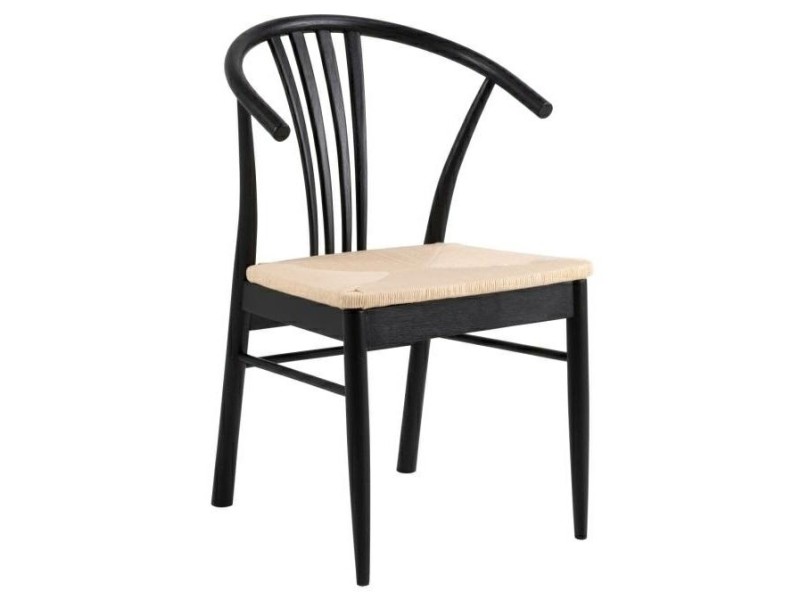 Krzesło York czarne/ naturalne - ACTONA